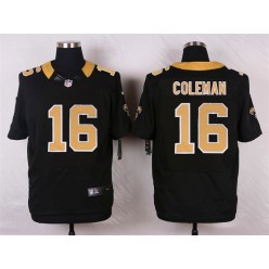 New Orleans Saints #16 Brandon Coleman Black Team Color Men Stitched Nike NFL Elite Jersey