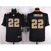 New Orleans Saints #22 Mark Ingram Black Men Nike NFL Game Jersey