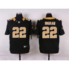 New Orleans Saints #22 Mark Ingram Black Team Color Men Stitched Nike NFL Elite Jersey