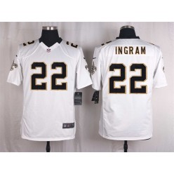 New Orleans Saints #22 Mark Ingram White Men Nike NFL Game Jersey