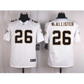 New Orleans Saints #26 Deuce McAllister White Men Nike NFL Game Jersey
