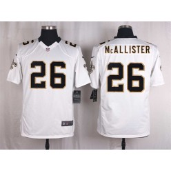 New Orleans Saints #26 Deuce McAllister White Men Nike NFL Game Jersey