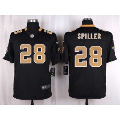 New Orleans Saints #28 Adrian Peterson Black Men Nike NFL Game Jersey