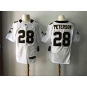 New Orleans Saints #28 Adrian Peterson White Elite Men Nike NFL Jersey