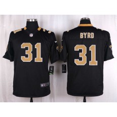 New Orleans Saints #31 Jairus Byrd Black Men Nike NFL Game Jersey