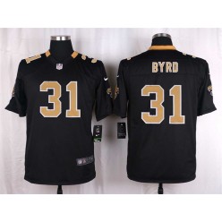 New Orleans Saints #31 Jairus Byrd Black Men Nike NFL Game Jersey