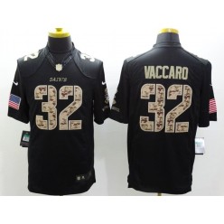 New Orleans Saints #32 Kenny Vaccaro Black Men Stitched Nike NFL Limited Salute to Service Jersey