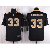 New Orleans Saints #33 Jamarca Sanford Black Men Nike NFL Game Jersey