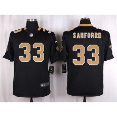 New Orleans Saints #33 Jamarca Sanford Black Men Nike NFL Game Jersey