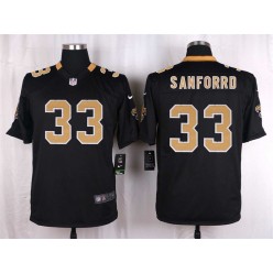 New Orleans Saints #33 Jamarca Sanford Black Men Nike NFL Game Jersey