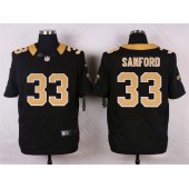 New Orleans Saints #33 Jamarca Sanford Black Team Color Men Stitched Nike NFL Elite Jersey