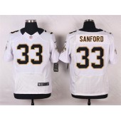 New Orleans Saints #33 Jamarca Sanford White Elite Men Nike NFL Jersey