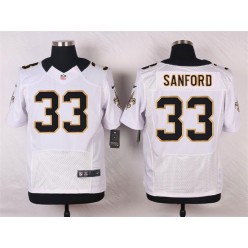 New Orleans Saints #33 Jamarca Sanford White Elite Men Nike NFL Jersey