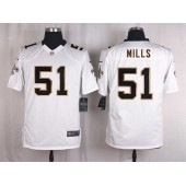 New Orleans Saints #51 Sam Mills White Men Nike NFL Game Jersey