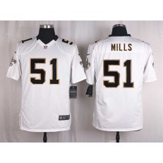 New Orleans Saints #51 Sam Mills White Men Nike NFL Game Jersey