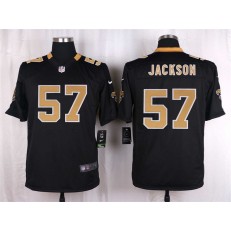 New Orleans Saints #57 Rickey Jackson Black Men Nike NFL Game Jersey
