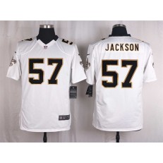 New Orleans Saints #57 Rickey Jackson White Men Nike NFL Game Jersey