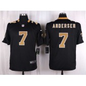 New Orleans Saints #7 Morten Andersen Black Men Nike NFL Game Jersey