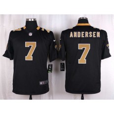 New Orleans Saints #7 Morten Andersen Black Men Nike NFL Game Jersey