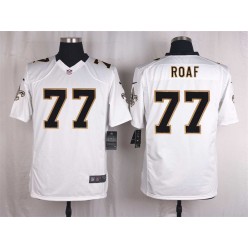 New Orleans Saints #77 Willie Roaf  White Men Nike NFL Game Jersey