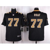 New Orleans Saints #77 Willie Roaf Black Men Nike NFL Game Jersey
