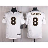New Orleans Saints #8 Archie Manning White Men Nike NFL Game Jersey