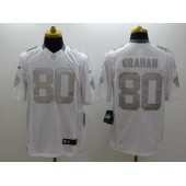 New Orleans Saints #80 Jimmy Graham White Men Stitched Nike NFL Limited Platinum Jersey