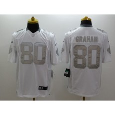 New Orleans Saints #80 Jimmy Graham White Men Stitched Nike NFL Limited Platinum Jersey