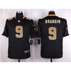 New Orleans Saints #9 Drew Brees Black Men Nike NFL Game Jersey