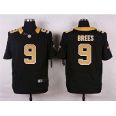 New Orleans Saints #9 Drew Brees Black Team Color Men Stitched Nike NFL Elite Jersey