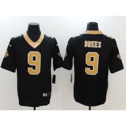 New Orleans Saints #9 Drew Brees Black Vapor Untouchable Limited Men Nike NFL Jersey