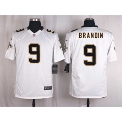 New Orleans Saints #9 Drew Brees White Men Nike NFL Game Jersey