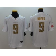 New Orleans Saints #9 Drew Brees White Salute To Service Limited Men Nike NFL Jersey