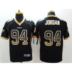 New Orleans Saints #94 Cameron Jordan Black Team Color Men Stitched Nike NFL Elite Drift Fashion Jersey