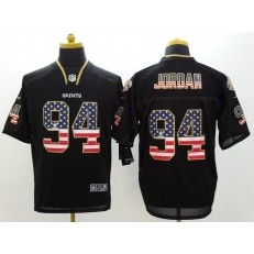 New Orleans Saints #94 Cameron Jordan USA Flag Fashion Black Men Elite Football Nike NFL Jersey