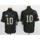 New York Giants #10 Eli Manning Anthracite Salute to Service Limited Men Nike NFL Jersey