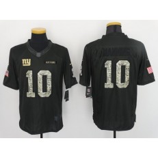 New York Giants #10 Eli Manning Anthracite Salute to Service Limited Men Nike NFL Jersey