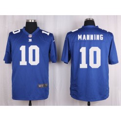 New York Giants #10 Eli Manning Blue Nike NFL Men Game Jersey