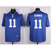 New York Giants #11 Phil Simms Blue Nike NFL Men Game Jersey