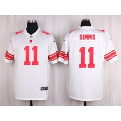 New York Giants #11 Phil Simms White Nike NFL Men Game Jersey
