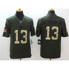 New York Giants #13 Odell Beckha Jr Green Salute to Service 2015 NFL Nike Limited Men Jersey