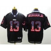 New York Giants #13 Odell Beckha Jr Nike 2015 USA Flag Fashion Black Elite NFL Men Jersey