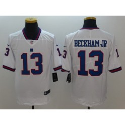 New York Giants #13 Odell Beckha Jr White Color Rush Men Limited Nike NFL Jersey
