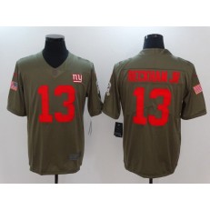 New York Giants #13 Odell Beckham Jr Olive 2017 Salute To Service Limited Men Nike NFL Jersey