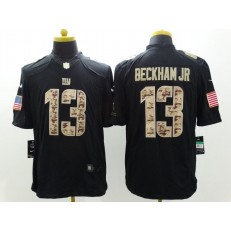 New York Giants #13 Odell Beckham Jr Salute to Service Black Limited Men Nike NFL Jersey