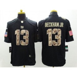 New York Giants #13 Odell Beckham Jr Salute to Service Black Limited Men Nike NFL Jersey