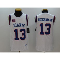 New York Giants #13 Odell Beckham Jr White Color Rush 2017 Vest Stitched NFL Nike Tank Top Men Jersey