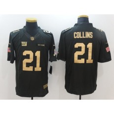 New York Giants #21 Landon Collins Anthracite Gold Salute to Service Limited Nike NFL Men Jersey