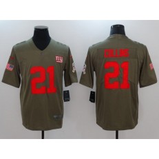 New York Giants #21 Landon Collins Olive 2017 Salute To Service Limited Men Nike NFL Jersey