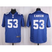 New York Giants #53 Harry Carson Blue Nike NFL Men Game Jersey